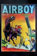 1951 Airboy Comics V. 8 No. 8 Hillman The Heap Horse Harness Race Cover VG+/F- picture