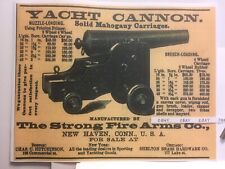 1886 Yacht Cannon w/ Sizes, Prices The Strong Fire Arms Co. New Haven Ct. NEW AD picture