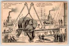 1880'S SMITH'S CLINCH BACK SUSPENDERS*JUMBO ELEPHANT*P T BARNUM TESTIMONIAL picture