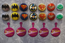 Vintage Superhero Pinback Button Lot Pins Marvel D.C.  19 Buttons picture