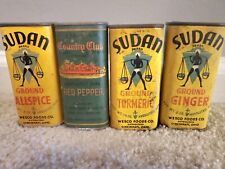 Vintage 1930s Kroger Sudan Spice Tins Lot The Kroger Food CO. picture
