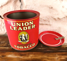 UNION LEADER United States Tobacco Co. Richmond Virginia EMPTY Can Tin Vintage picture