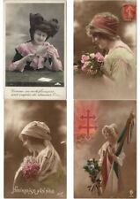GLAMOUR LADIES WITH HATS REAL PHOTO 200 Vintage Postcards pre-1940 (L2948) picture