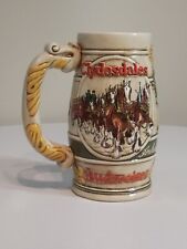 1983 Budweiser Anheuser Busch Holiday Clydesdales Beer Stein Mug Ceramarte Co. picture