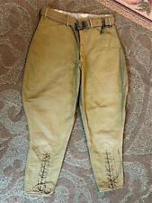 BSA, 1930’s/1940’s Button Fly Lace-up Breeches & Belt, 30” Waist picture