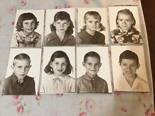 8 Vintage Ephemera 3x5 School Pictures Photos 1950s 40s? +1 Baker’s Studio TX picture