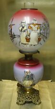 Rare Holland Dutch Antique Gone With The Wind Electric Parlor Lamp and MORE picture