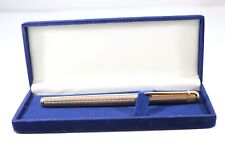 Vintage Chevron Gold Plated Fine Fountain Pen, GT (Cased & Ink) picture