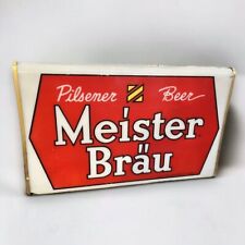 Vintage 1950s Meister Brau Beer Lighted Advertising Sign Peter Hand Chicago picture