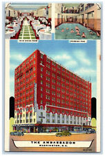 1950 The Ambassador Downtown Hotel Washington DC Multiview Vintage Postcard picture