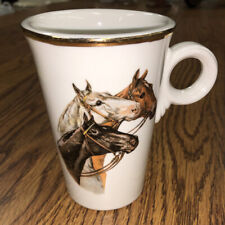 Vintage Homer Laughlin Coffee Mug Horses (Rare) picture