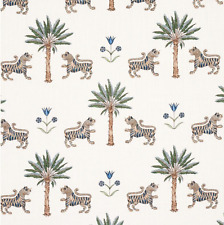 SCHUMACHER Tiger Palm - DELFT colorway 100% Linen picture