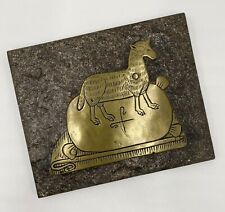 Monumental Brass Plate Sheep On Woolpack 1490 Facsimile 505 For Brass Rubbing picture