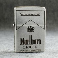 Zippo lighter 121FB Antique Silver/ Marlboro Classic Design Free 3 Gifts New picture