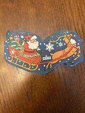 VINTAGE  9FT. CHRISTMAS PAPER GARLAND, SANTA'S SLEIGH picture