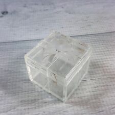 Vintage Sanrio Clear Acrylic Gift Ring Box w/ Bow on Lid 1.5 x 1.25