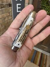 New 2011 Canal Street Cutlery Elk Large Moon Pie Large Trapper 440C Pocket Knife picture