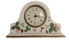 Wedgewood, small Mantle Clock, wild strawberry pattern, clock NOT WORKING picture