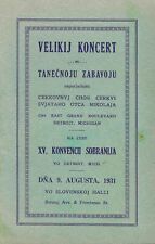 1931 CONCERT PROGRAM (IN SLOVAK) - ST NICHOLAS CHURCH CHOIR - DETROIT, MICHIGAN picture