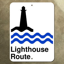 Nova Scotia Lighthouse Route marker highway road sign Canada 1980s scenic 15x20 picture