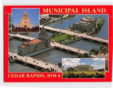 Postcard Municipal Island Cedar Rapids Iowa USA picture