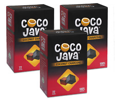3 PACK 216 PCS Coco Java Natural Coconut Hookah Charcoal Shish 216 PCS CUBES 3KG picture