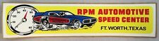 c1960s Large Hot Rod Racing Decal RPM Auto Center Fort Worth Underdawg Columbus picture
