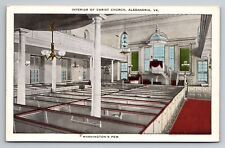 Christ Church Interior Alexandria Virginia Vintage Unposted Postcard picture