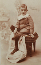 Victorian Child Kid young boy Vintage Antique Cabinet Card Photograph picture picture