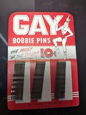 Retro Design Gay Bobbie Pins Vintage 1950's Black Hair New Old Rare Antique BIN  picture