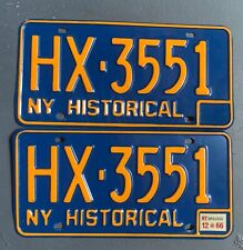 *Vintage 1966 NY Historical license plates PAIR* picture