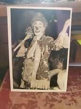 Antique Circus Clown Photograph 5 x 7 inches, Black & White picture