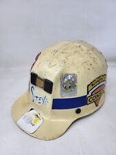 Vintage Burning Star Consol MSA Comfo Cap Coal Miner Mining Helmet Hat picture