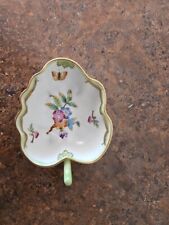 Herend Leaf Shaped Dish With Butterfly Handpainted/ Made In Hungary picture