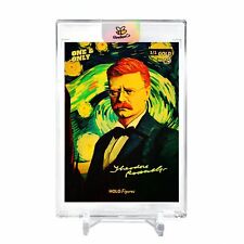 TEDDY ROOSEVELT Style of van Gogh Holo Gold Card 2023 GleeBeeCo #TDST-G 1/1 picture
