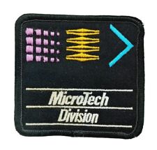 Vintage MicroTech Division Uniform Iron On Patch 1990s Computer Tech Co picture