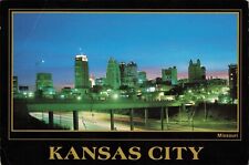 Kansas City MO Missouri, City Skyline at Dusk, Vintage Postcard picture