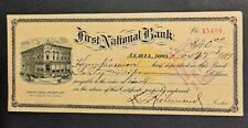 1899 1ST Natl Bank Albia IA $40 Certificate of Deposit w/vignette - d3962sut2 picture
