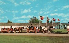 Postcard MI Mackinac Island Carriages Old Fort Mackinac Chrome Vintage PC f8358 picture