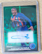 OUSMANE DEMBELE /99 GREEN AUTOGRAPH CARD NEW TOPPS STADIUM CHROME TOPLOADER picture