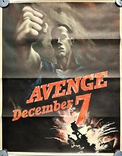 Original 1942 Avenge December 7 WWII Poster by Bernard Perlin 22