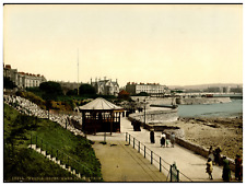 England. Weston-Super-Mare. Parade from Anchor Head.  Vintage Photochrome by P picture