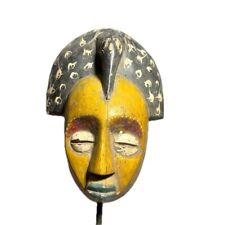African Guro Portrait Mask Tribal Face Mask Wood Hand Carved Wall Hanging-998 picture