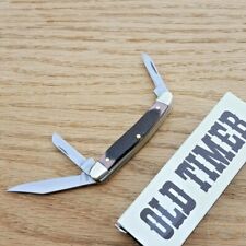 Schrade Junior Stockman Old Timer Pocket Knife Stainless Blades Delrin Handle picture