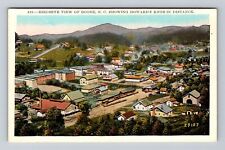 Boone NC-North Carolina, Birds Eye View Boone, Howards Knob, Vintage Postcard picture