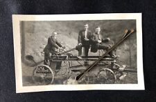 Antique 1910s - 20s Men on a Russell Junior Road Grader Tractor Original Photo picture
