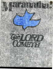 MARANATHA THE LORD COMETH 70s vintage iron on tee shirt transfer NOS full size picture