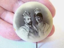 1911 King George V & Queen Mary Coronation Original Celluloid PINBACK BUTTON picture