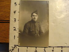 vintage real Photo postcard  military: man in uniform, L. Gaude, lyon france picture