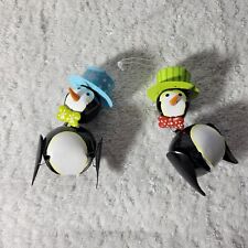 Set of 2 Adorable Penguin Bell Ornaments picture